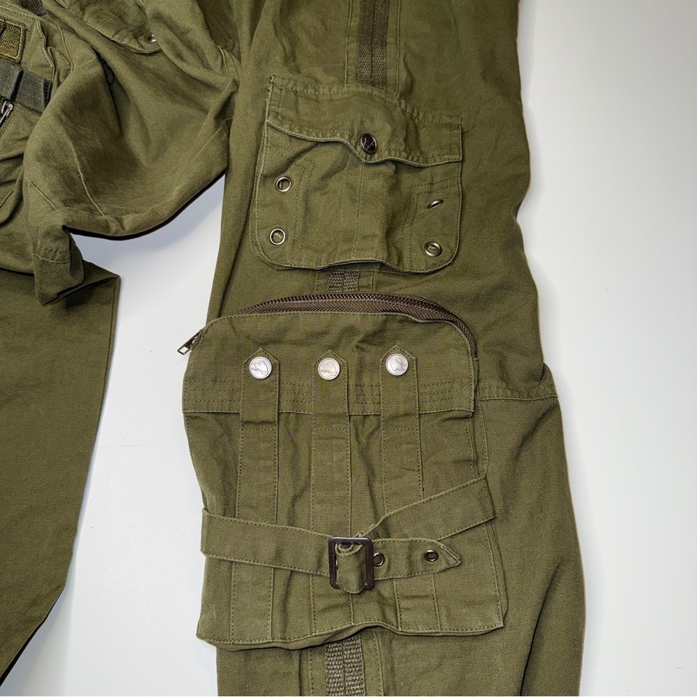 Olive Green Men's paintball Cargo Pants - Picture 6 of 12
